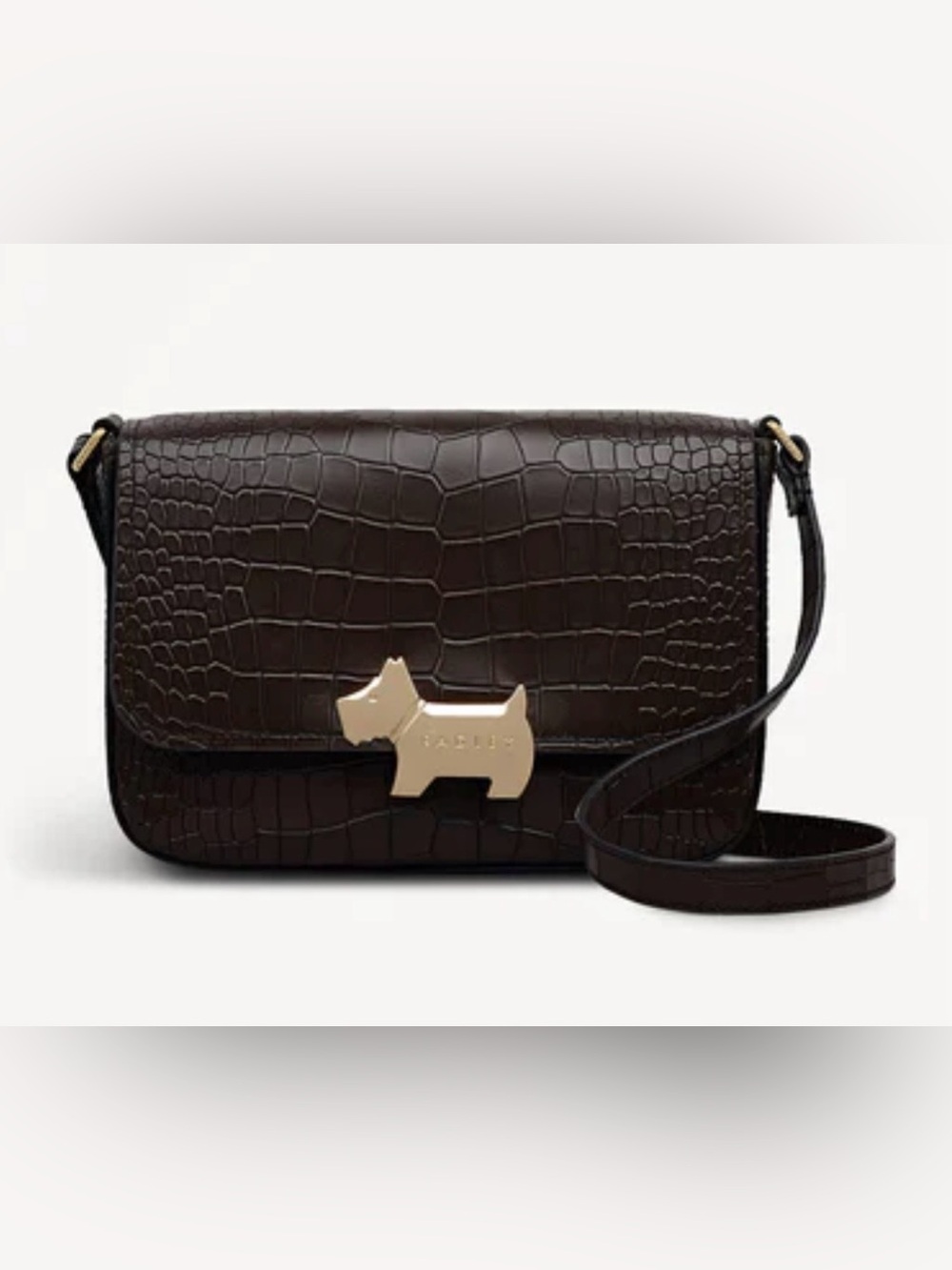 Radley London Percy Grove brown croc crossbody NWT NEW